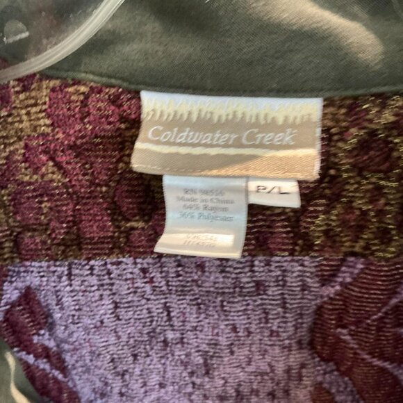 Vintage Coldwater Creek patchwork quilted textured jacked size PL - Picture 3 of 3